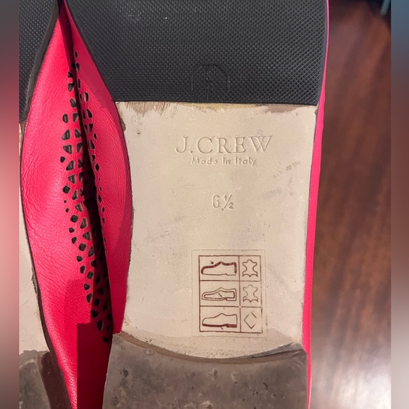 J. Crew Cleo Leather Perforated Leather Loafer - Coral - Picture 4 of 10